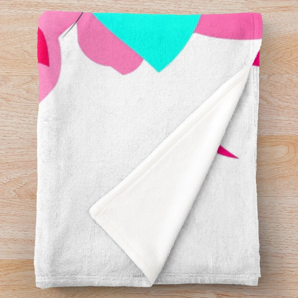 A cozy and stylish rock broppy plush blanket for music enthusiasts