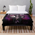 Soft and cozy plush blanket with a rock music design
