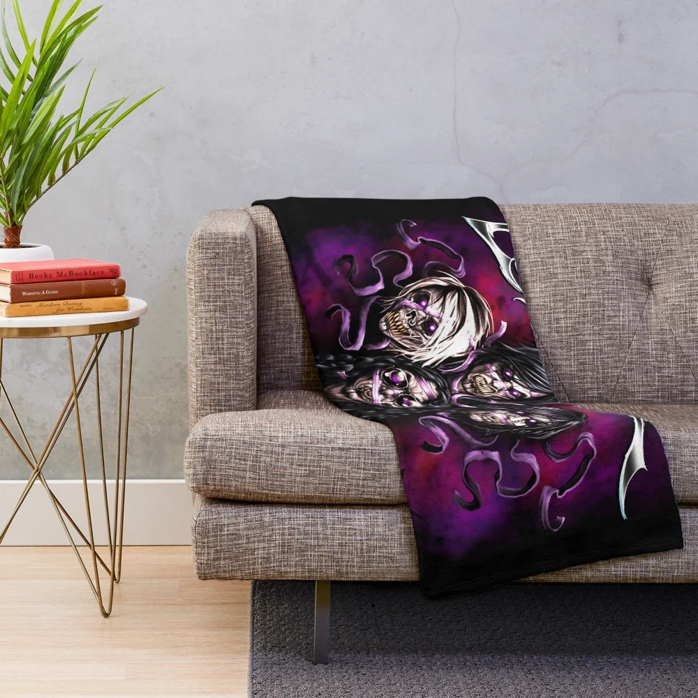 Soft and cozy plush blanket with a rock music design