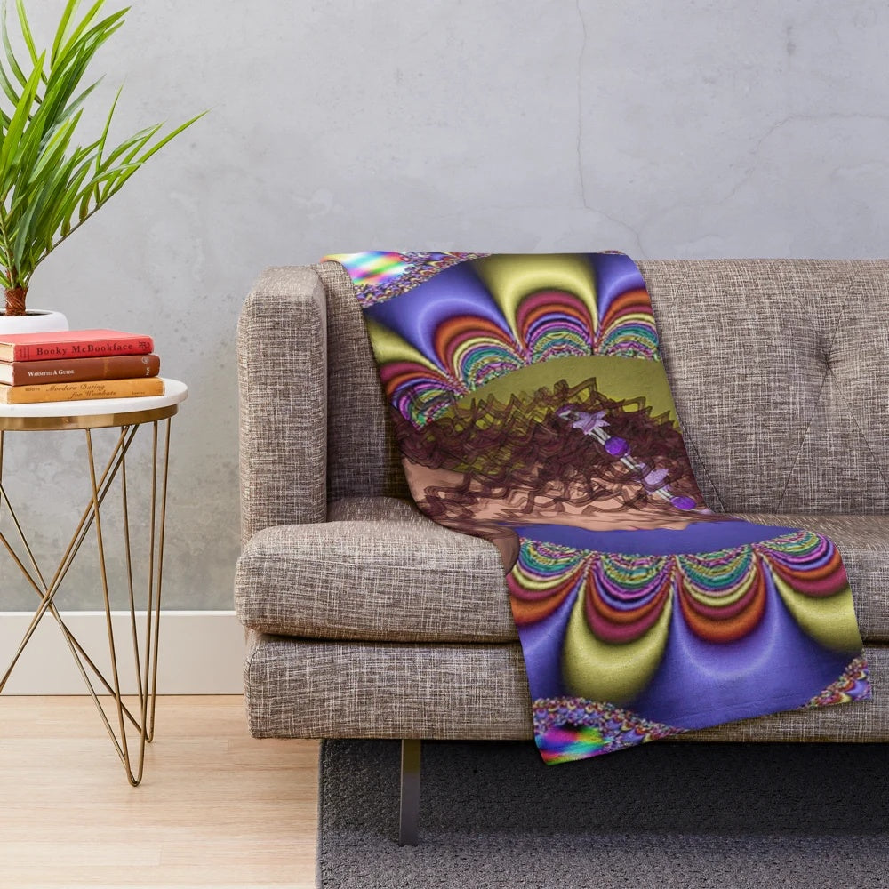 Romantic patterned plush blanket for home and living room decor