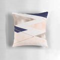 Rose gold geometric pattern decorative pillow
