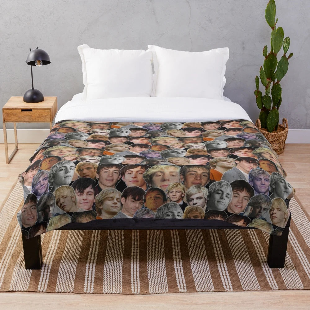 Ross Lynch Photo Collage Plush Blanket