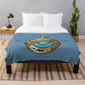 Royal Air Force inspired plush blanket featuring the iconic wings and logo