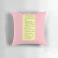 Plush red, white, and blue RWRB pillow with text from the popular LGBTQ romance novel "Red, White & Royal Blue