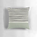 Sage and striped pattern decorative pillow in modern, fresh design