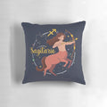 Sagittarius zodiac sign constellation pillow with arrow design