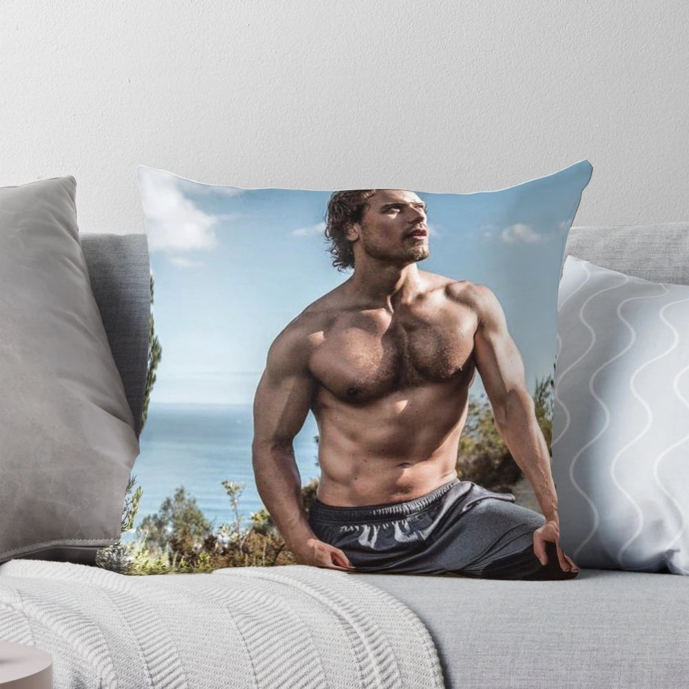 Artistic portrait of Sam Heughan, Scottish actor known for his role in Outlander