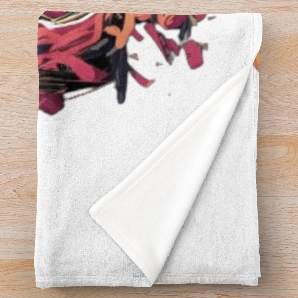 Samurai warrior plush blanket with digital artwork design