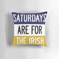 Saturdays Irish-Inspired Pillow with Blue and Gold Colors
