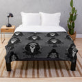 Scar Ink Plush Blanket featuring abstract art inspired by The Lion King and Rorschach Test