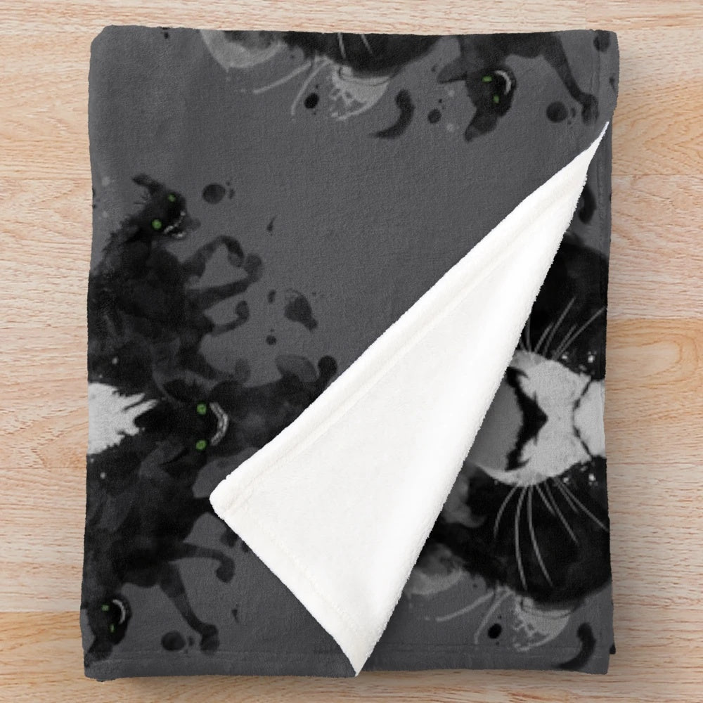 Scar Ink Plush Blanket featuring abstract art inspired by The Lion King and Rorschach Test