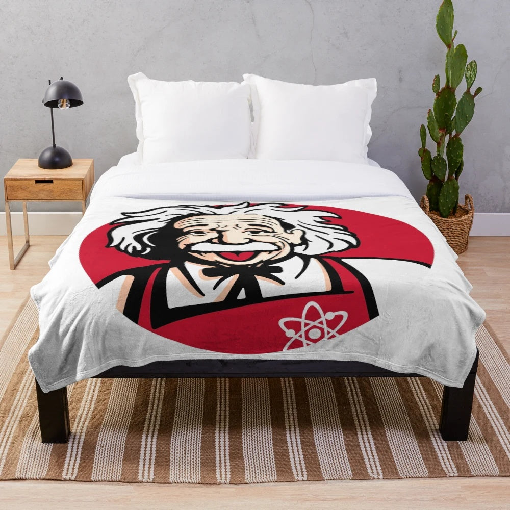 Colonel Genius science-themed plush blanket