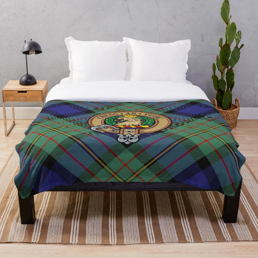 Scottish Clan MacLaren Tartan Plush Blanket