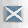 Vibrant blue and white Scottish flag pattern pillow
