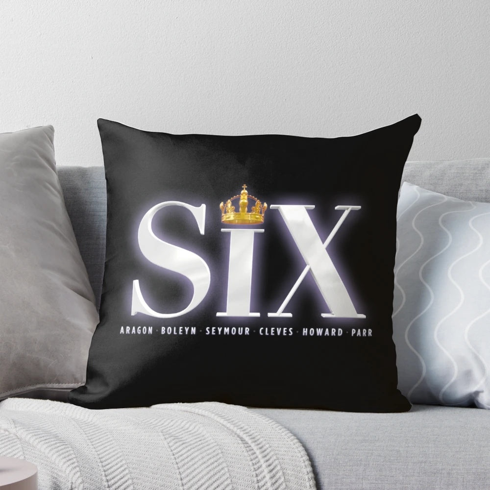 Six the Musical Logo Pillow - Featuring the Iconic Crest Design