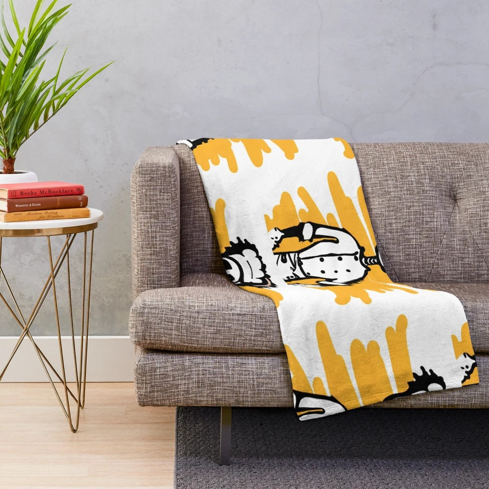 Skeleton chef plush blanket for kitchen and home decor