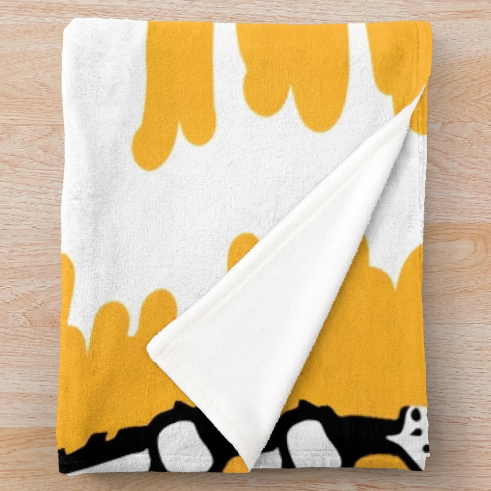 Skeleton chef plush blanket for kitchen and home decor