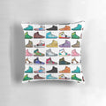 Sneaker pattern decorative throw pillow for sneaker lovers and sneakerheads