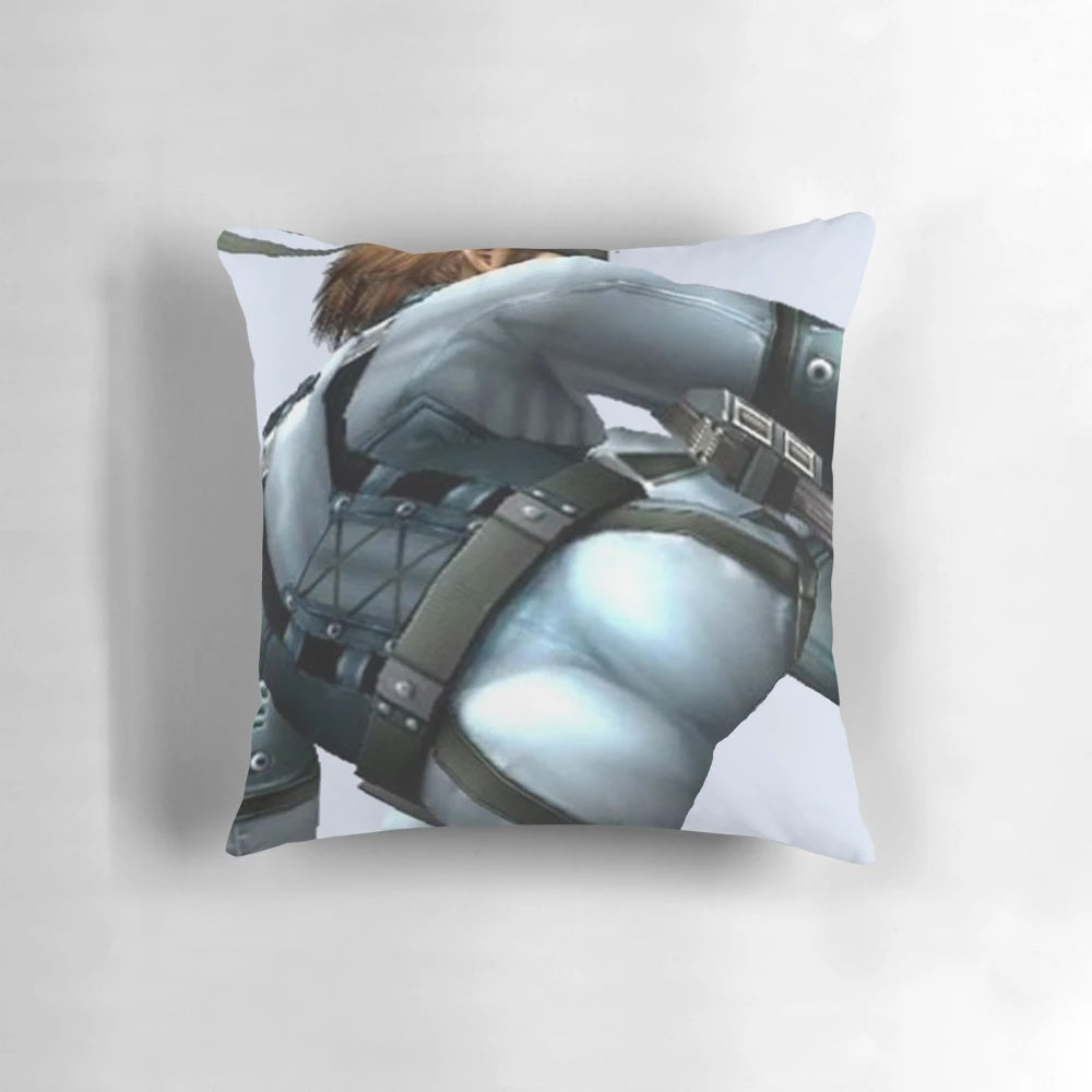 A solid, decorative pillow inspired by the Metal Gear video game series