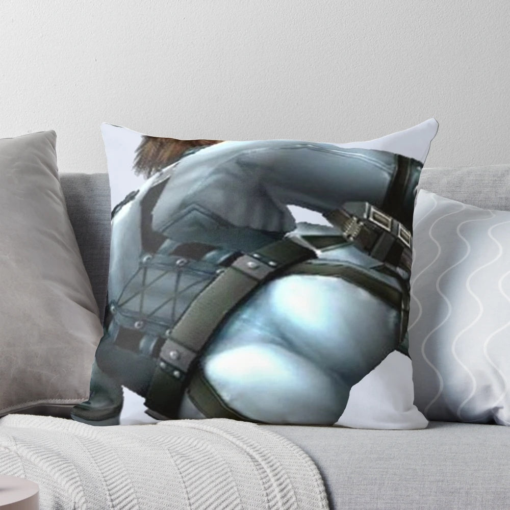 A solid, decorative pillow inspired by the Metal Gear video game series