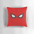 Decorative spider-themed pillow with a modern, stylized design