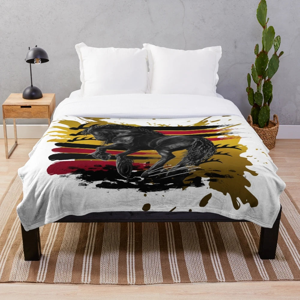 Sports car inspired plush blanket featuring Porsche design elements