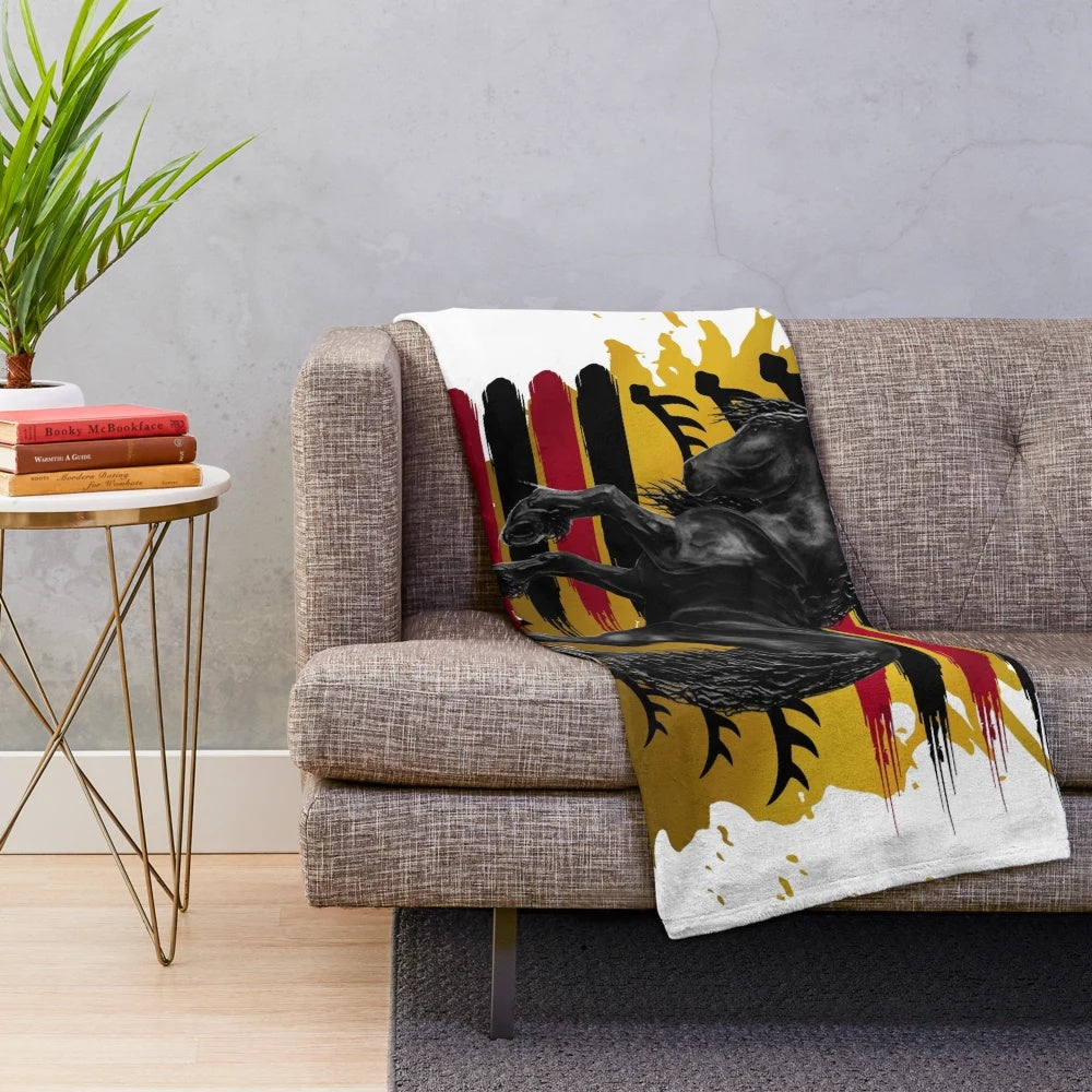 Sports car inspired plush blanket featuring Porsche design elements