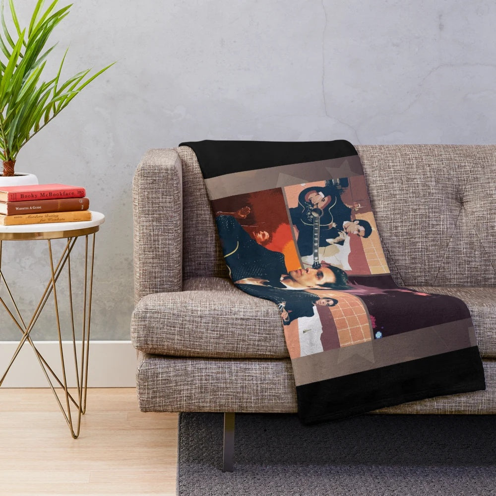 Stephen Sanchez inspired plush blanket featuring the artist's portrait