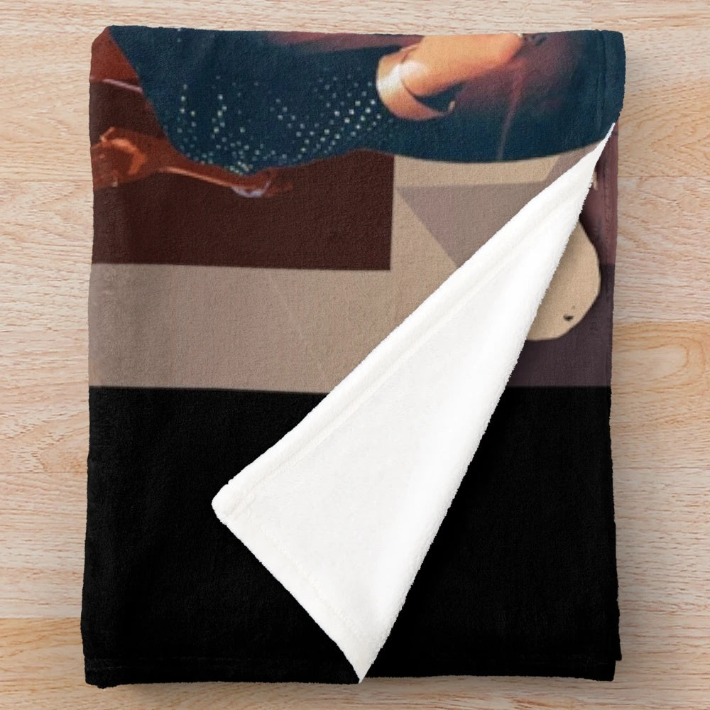 Stephen Sanchez inspired plush blanket featuring the artist's portrait