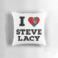 Steve Lacy-inspired decorative pillow with dark red and aesthetic design