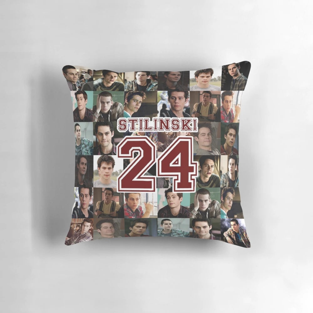 Stilinski 24 Pillow featuring Stiles Stilinski from Teen Wolf