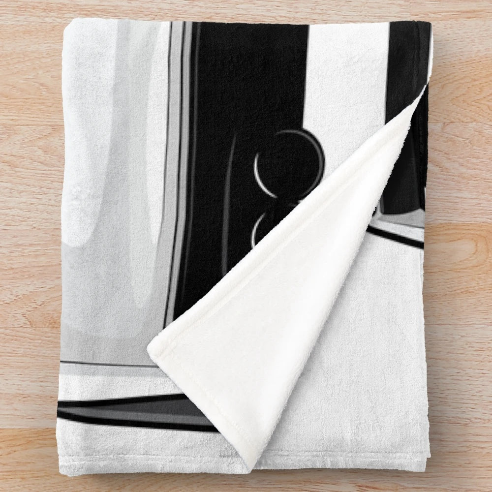 Subaru WRX inspired plush blanket with rear detail artwork
