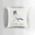A soft, plush pillow featuring a cute and sassy pigeon design, perfect for adding a touch of whimsy to any space.