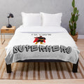Superhero-inspired plush blanket