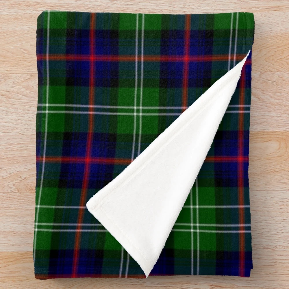 Sutherland Tartan Plush Blanket showcasing the clan's iconic tartan pattern