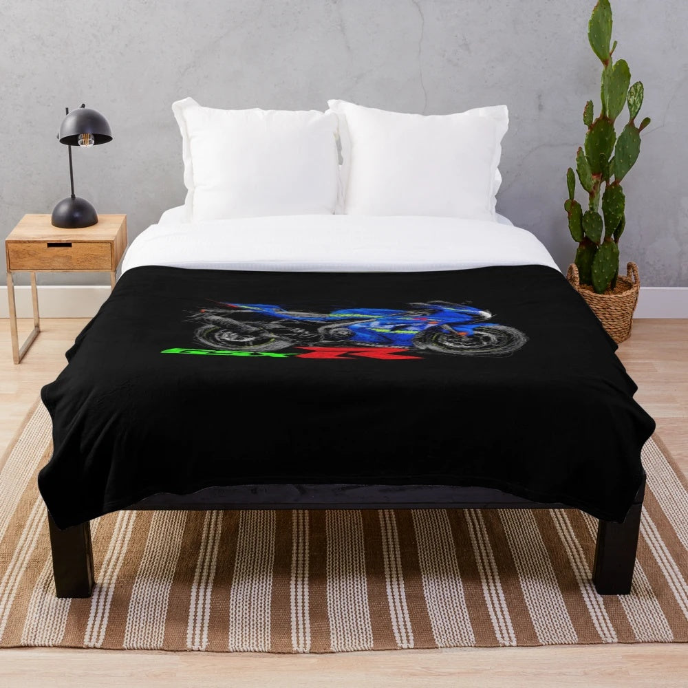Suzuki GSX R1000 inspired plush blanket