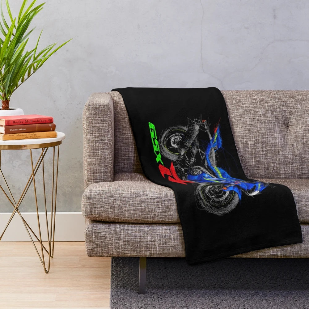 Suzuki GSX R1000 inspired plush blanket