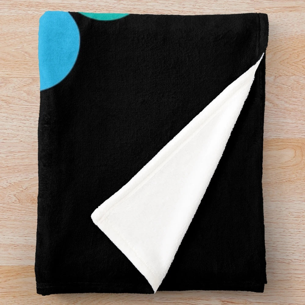 Takashi-inspired plush blanket with vibrant Japanese art design