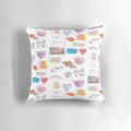 Decorative pillow with a collage of Taylor Swift's Lover album imagery