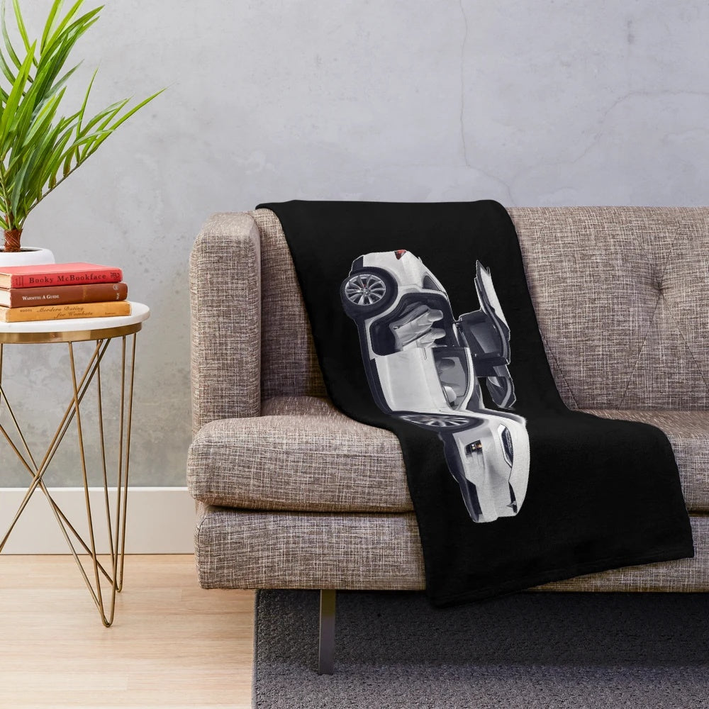 Tesla Model X Inspired Plush Blanket
