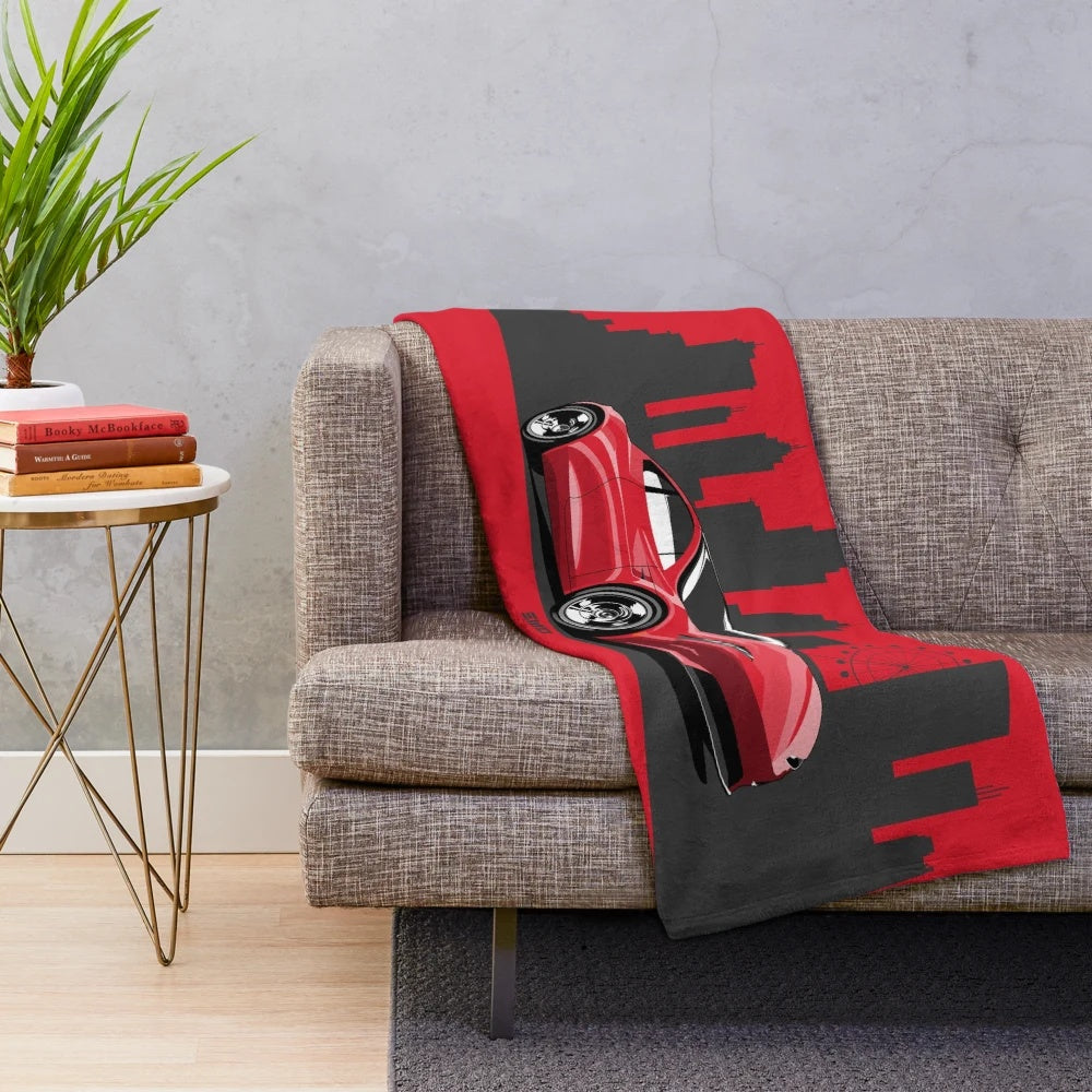Tesla Roadster Inspired Plush Blanket