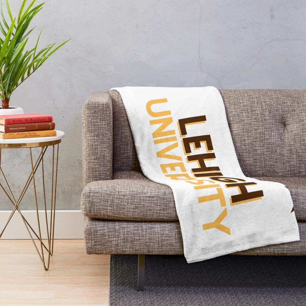 Tie-dye plush blanket featuring Lehigh University inspired design