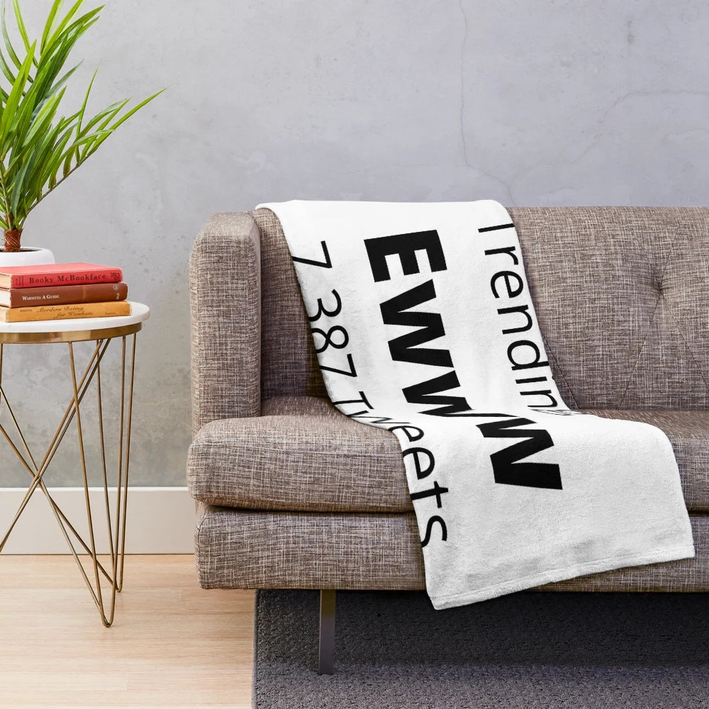 Stylish and trendy plush blanket featuring a unique graphic design