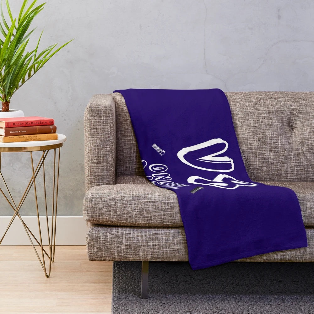 Cozy V8 plush blanket for car enthusiasts