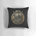 Plush Viking Shield Pillow with Nordic Norse Valhalla Graphic