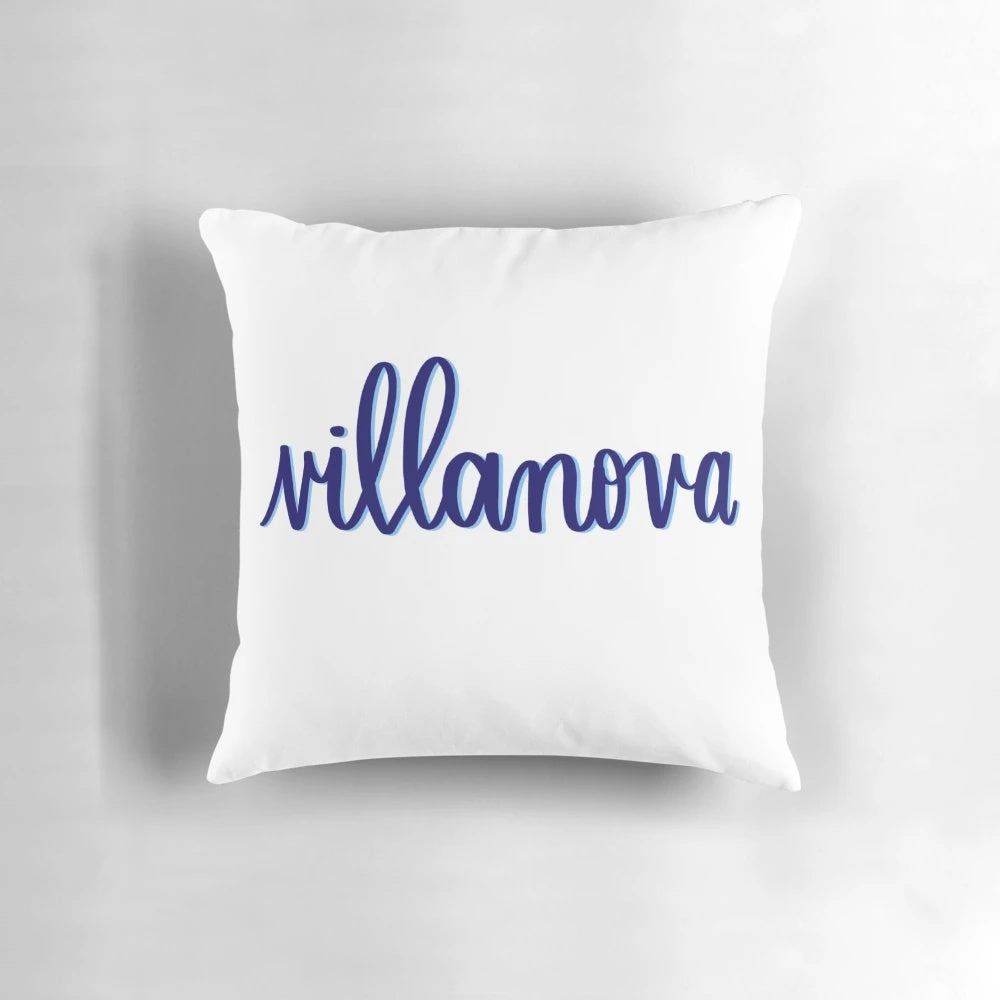 Villanova Cursive Design Pillow