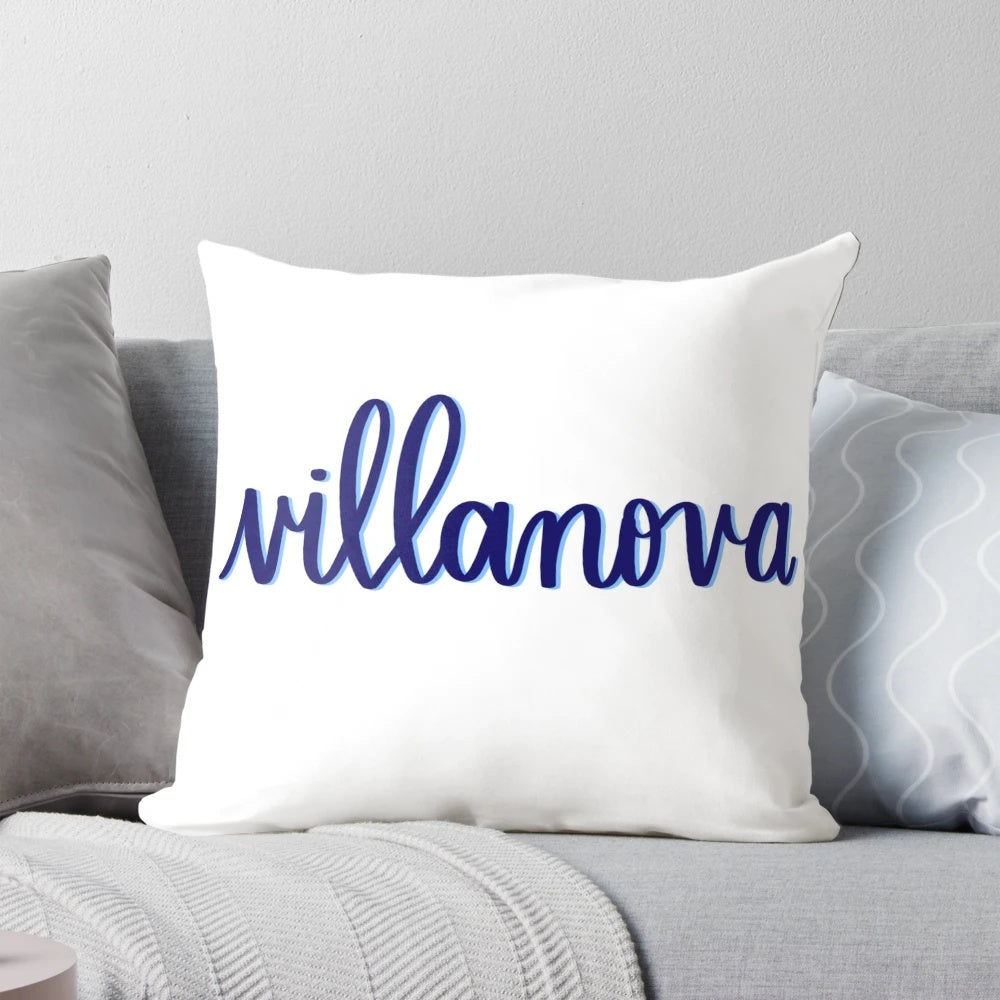 Villanova Cursive Design Pillow