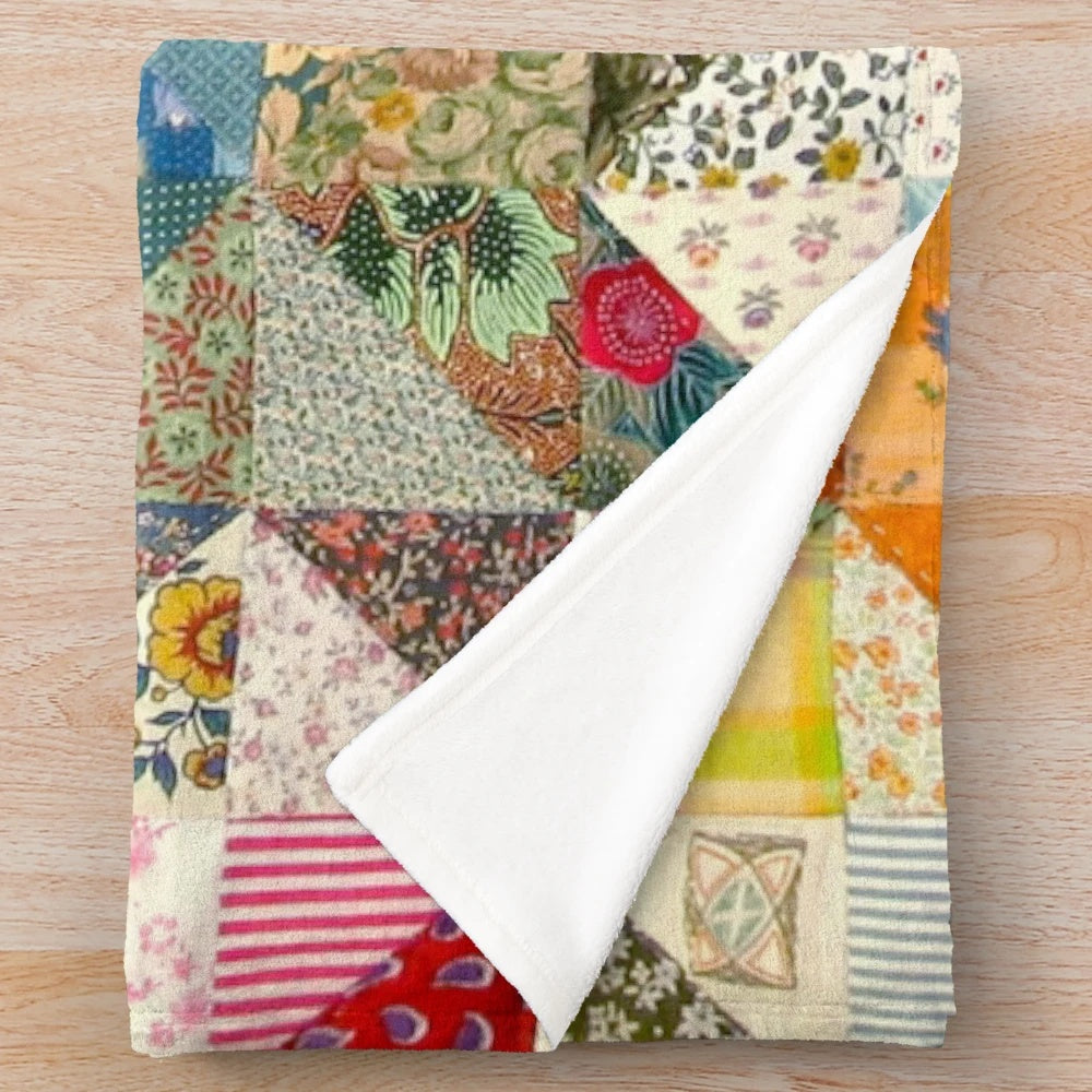 Vintage quilt tapestry plush blanket with modern and stylish design