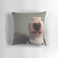Stylish decorative pillow featuring the popular "Walter" dog meme design, showcasing a bull terrier.