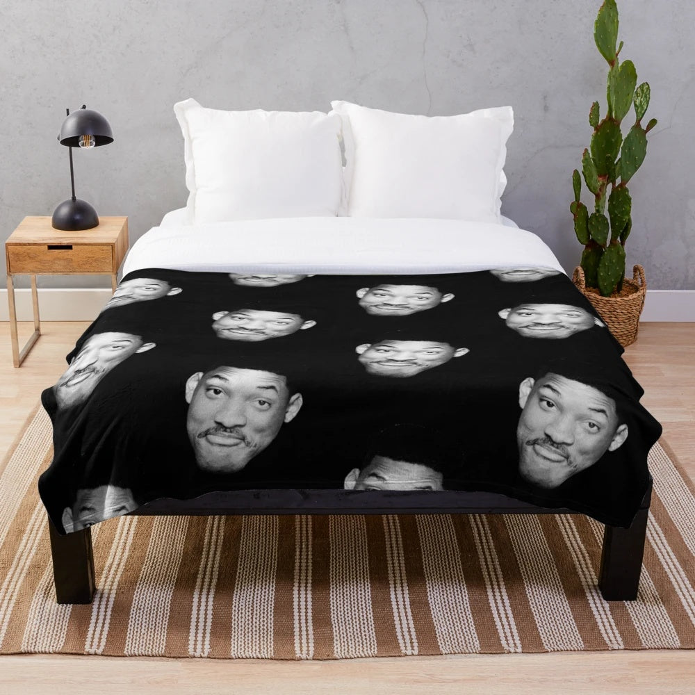 Will Smith Portrait Plush Blanket